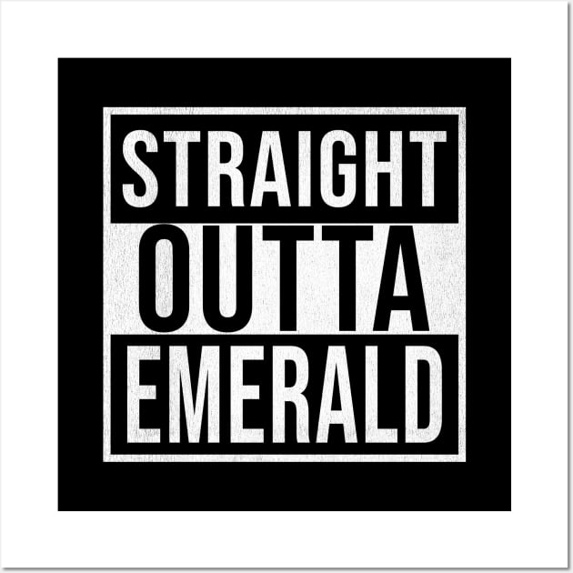 Straight Outta Emerald - Gift for Australian From Emerald in Queensland Australia Wall Art by Country Flags